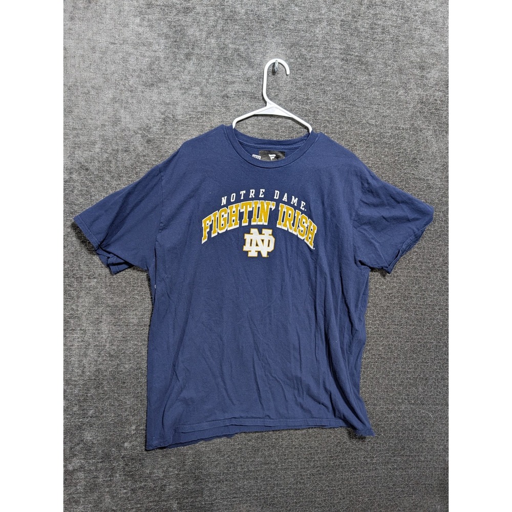 Fanatics Notre Dame Fighting Irish T-Shirt Mens 2XL Navy Blue NCAA Graphic Tee